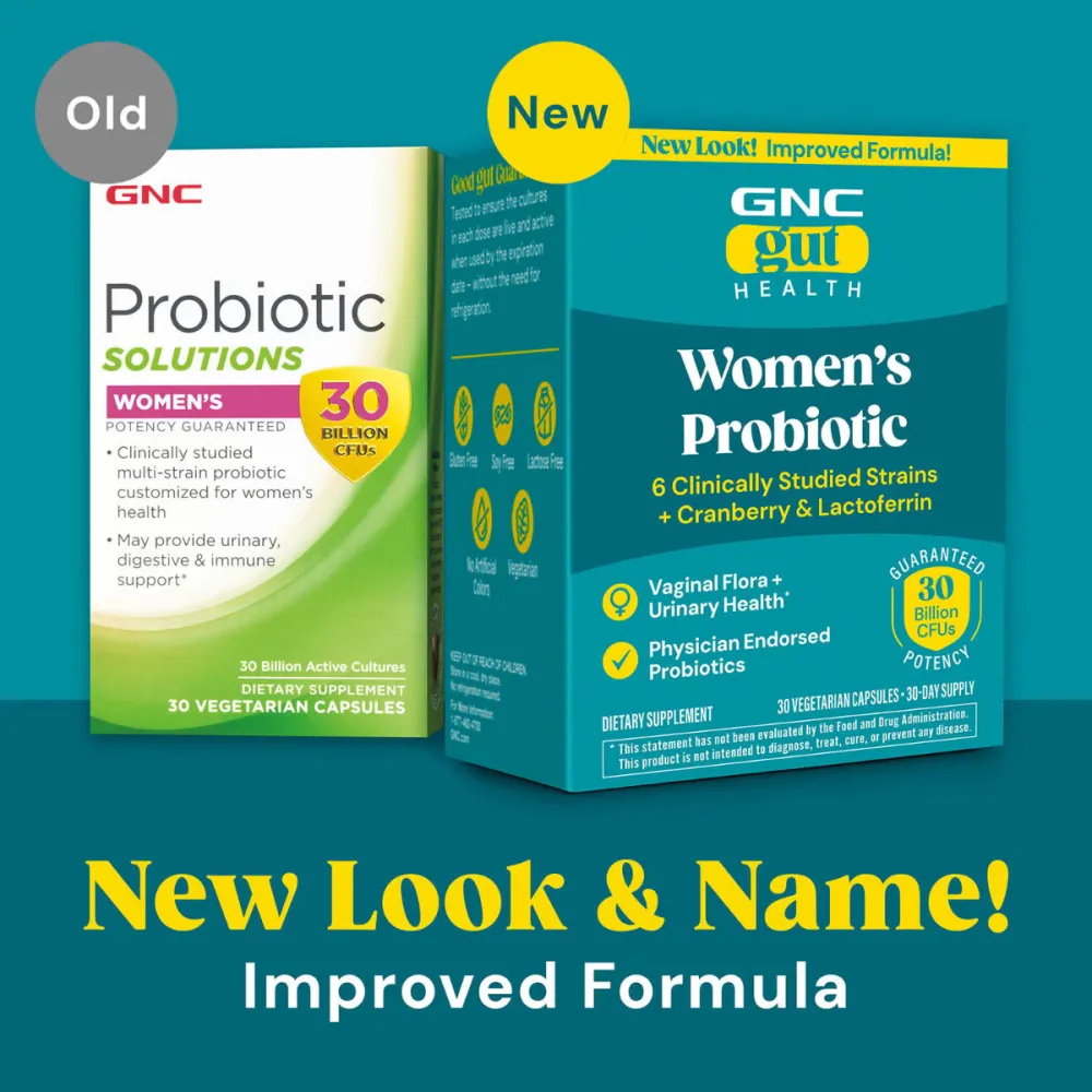 Probiotic pentru Flora Vaginala, LAB4®, 30 Miliarde UFC, cu Merisor si Lactoferrin, 30 capsule, GNC Gut Health