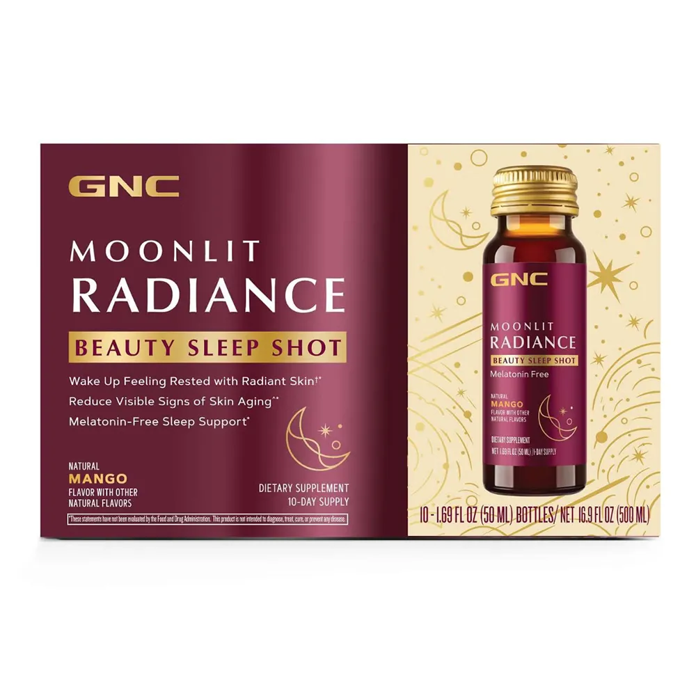 Shot pentru frumusete si somn cu aroma de mango Moonlit, 10 fiole x 50ml, GNC