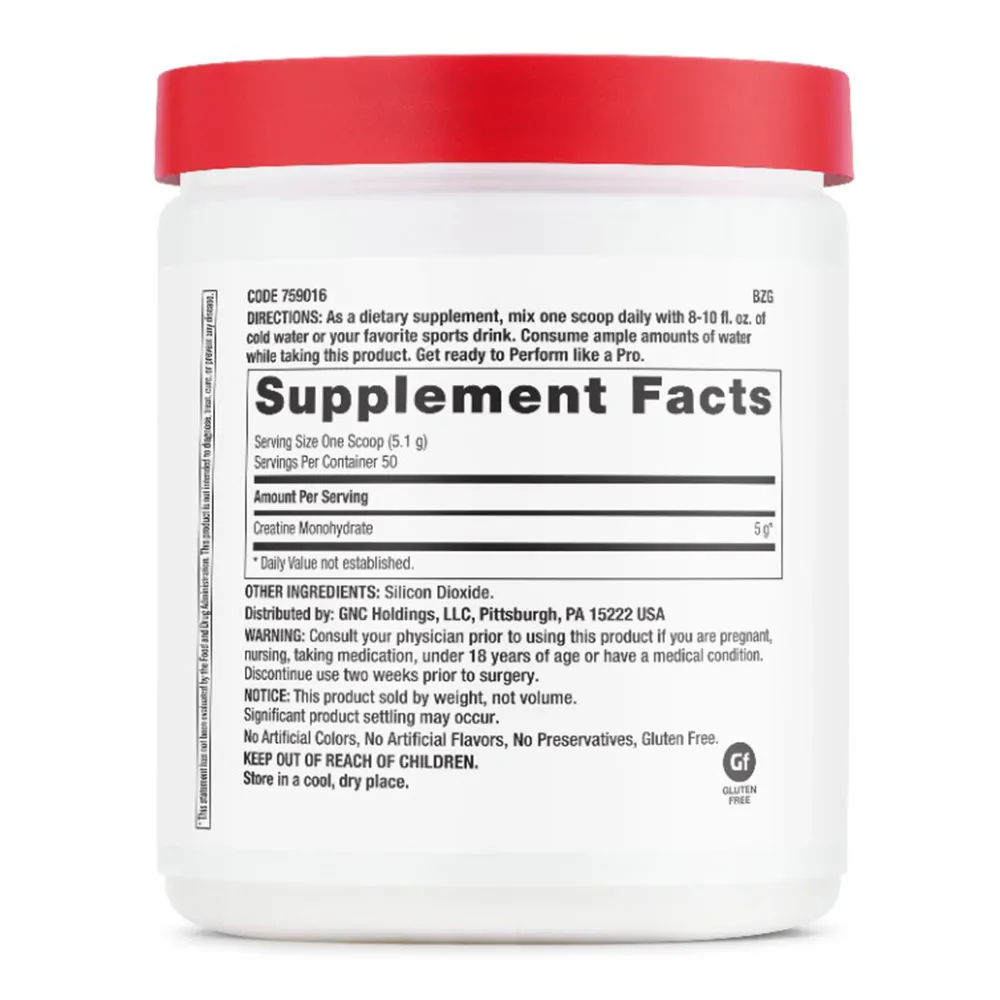 Pro Performance Creatine Monohydrate Fara Aroma, pulbere, 255g, GNC