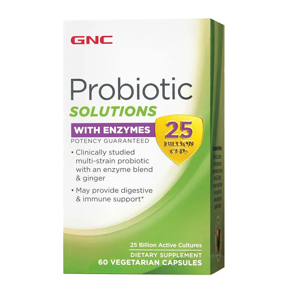 Probiotic Solutions cu Enzime Digestive 25 Miliarde CFUs, 60 capsule, GNC