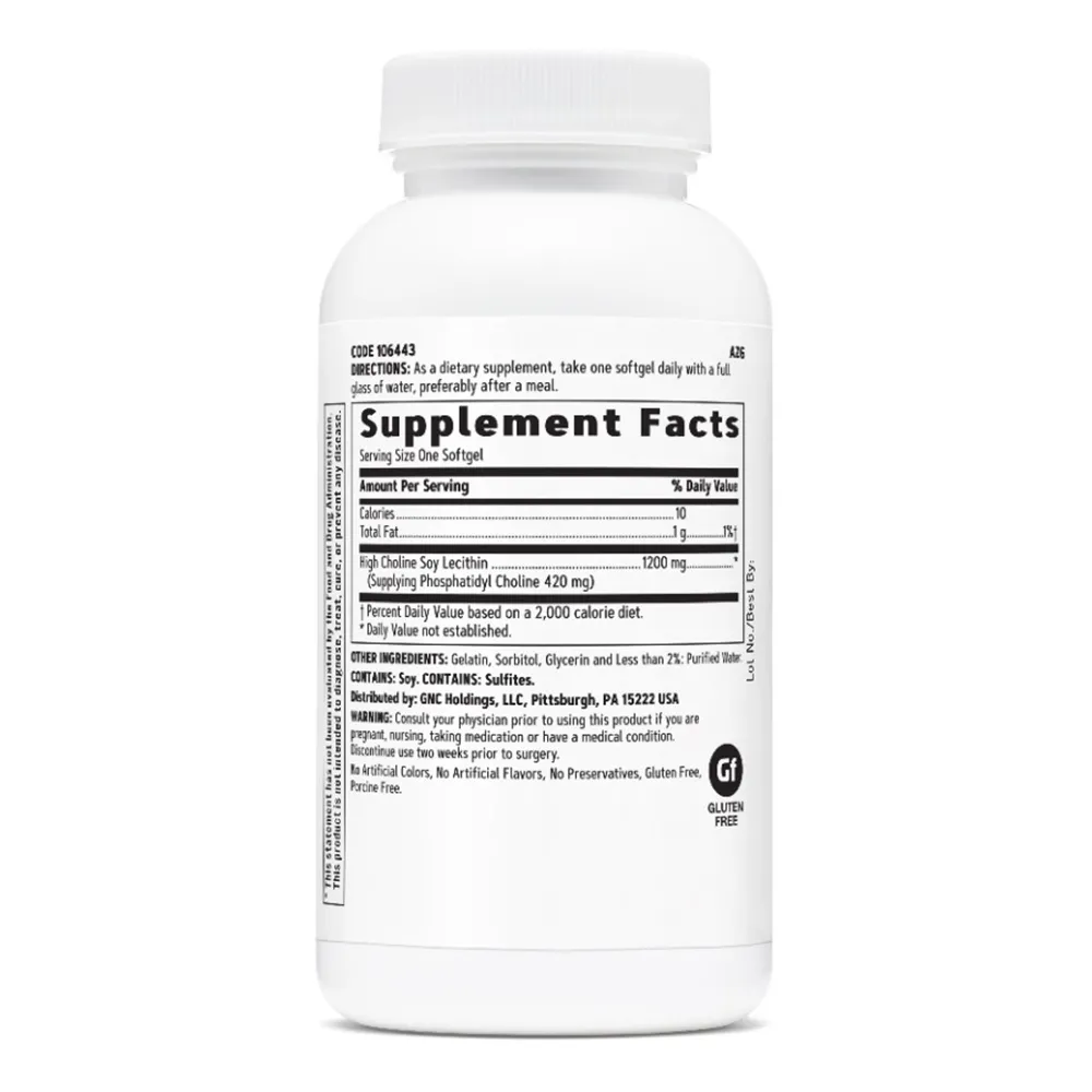 Lecitina Tripla 1200 mg, 30 cps, GNC