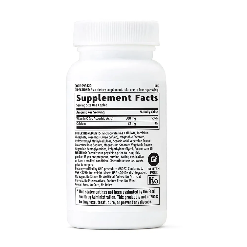 Vitamina C 500mg, 100 capsule, GNC