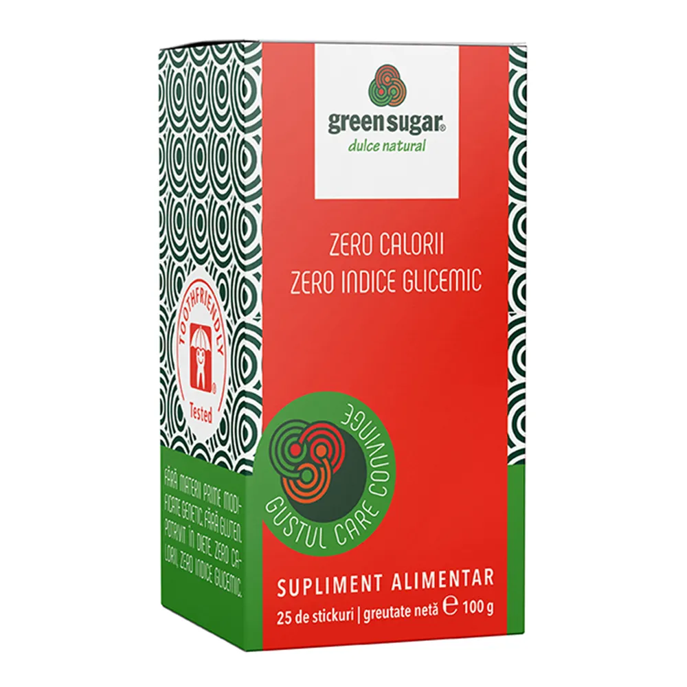 Green Sugar Indulcitor Natural 4g, 25 sticks, Remedia
