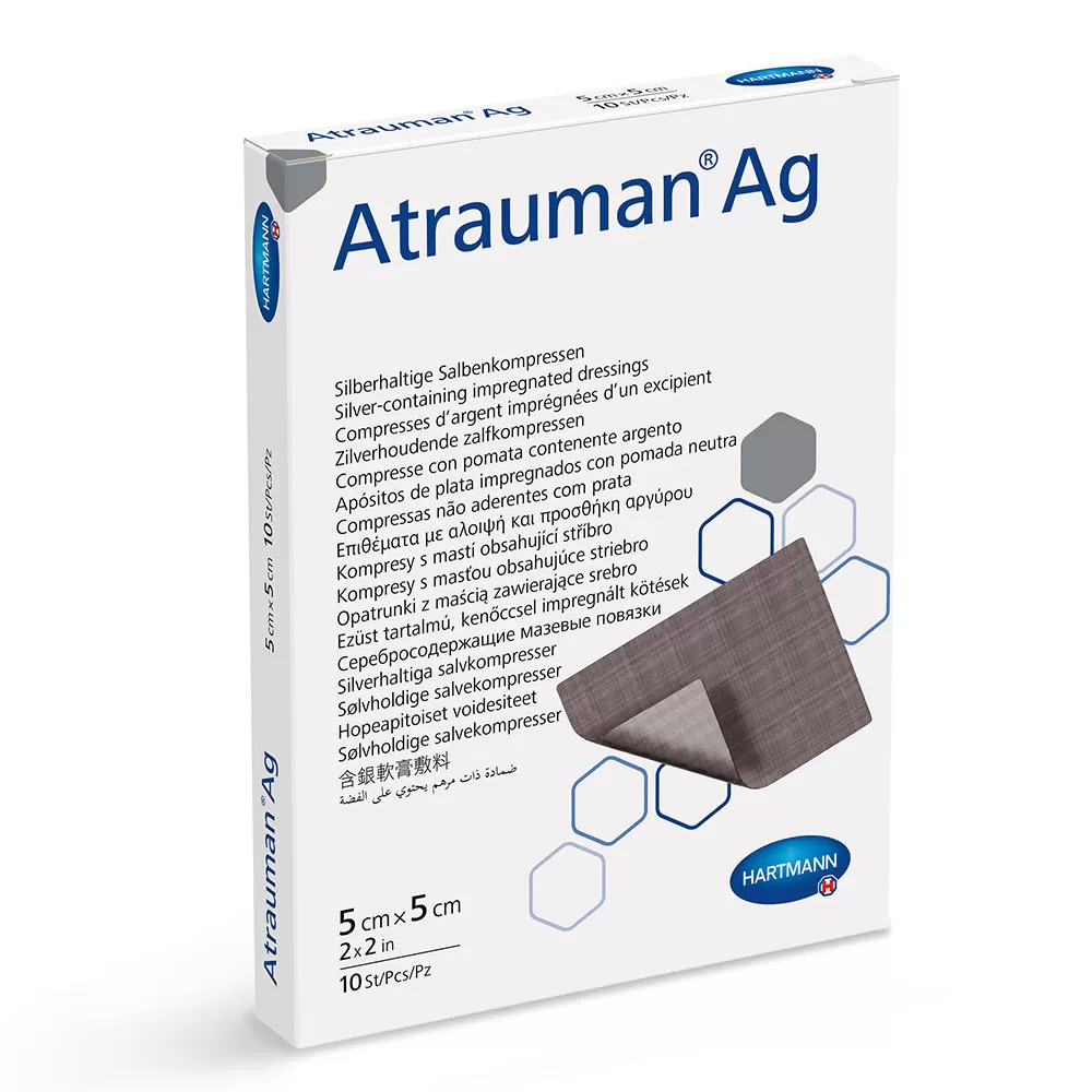 Hartmann Atrauman Ag Comprese Ung. 5 cm x 5 cm x 10 buc