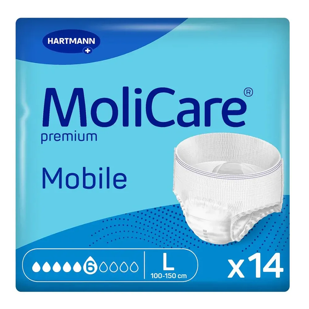Slip pentru incontinenta urinara L Molicare Mobile, 14 bucati, Hartmann