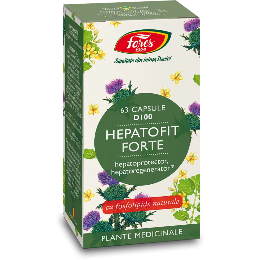 Hepatofit Forte D100, 63 capsule, Fares