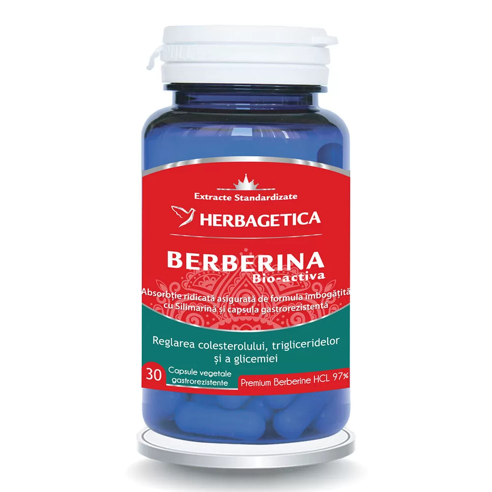Berberina Bio-Activa, 30 capsule, Herbagetica