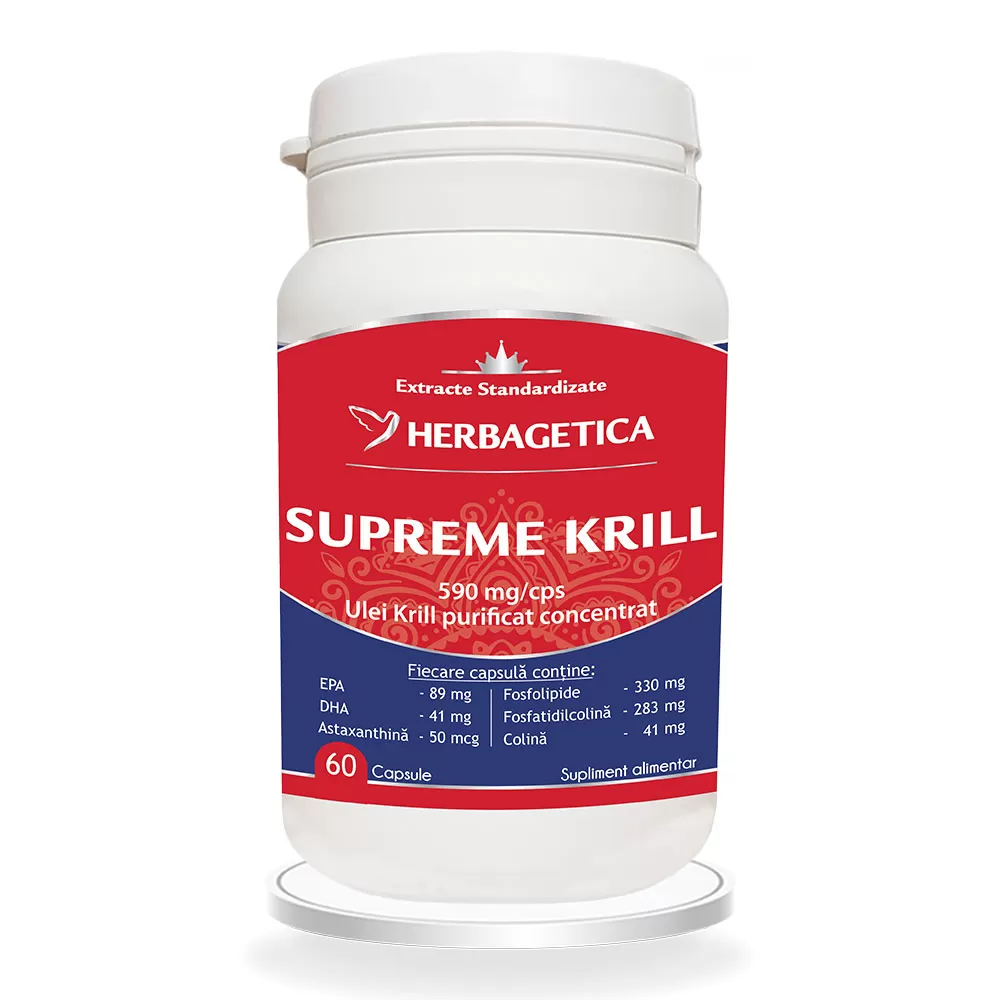 Supreme Krill Omega 3 Forte, 60 capsule, Herbagetica