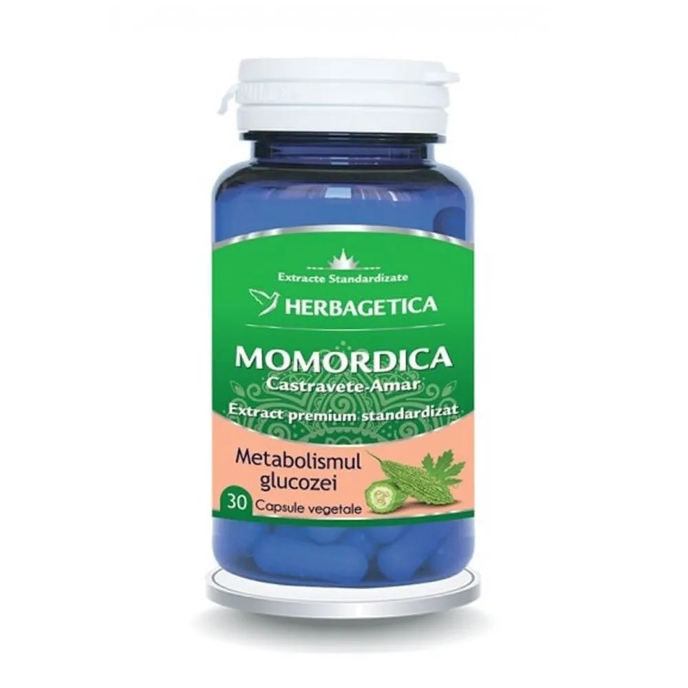 Momordica Extract Castravete Amar, 30 capsule, Herbagetica
