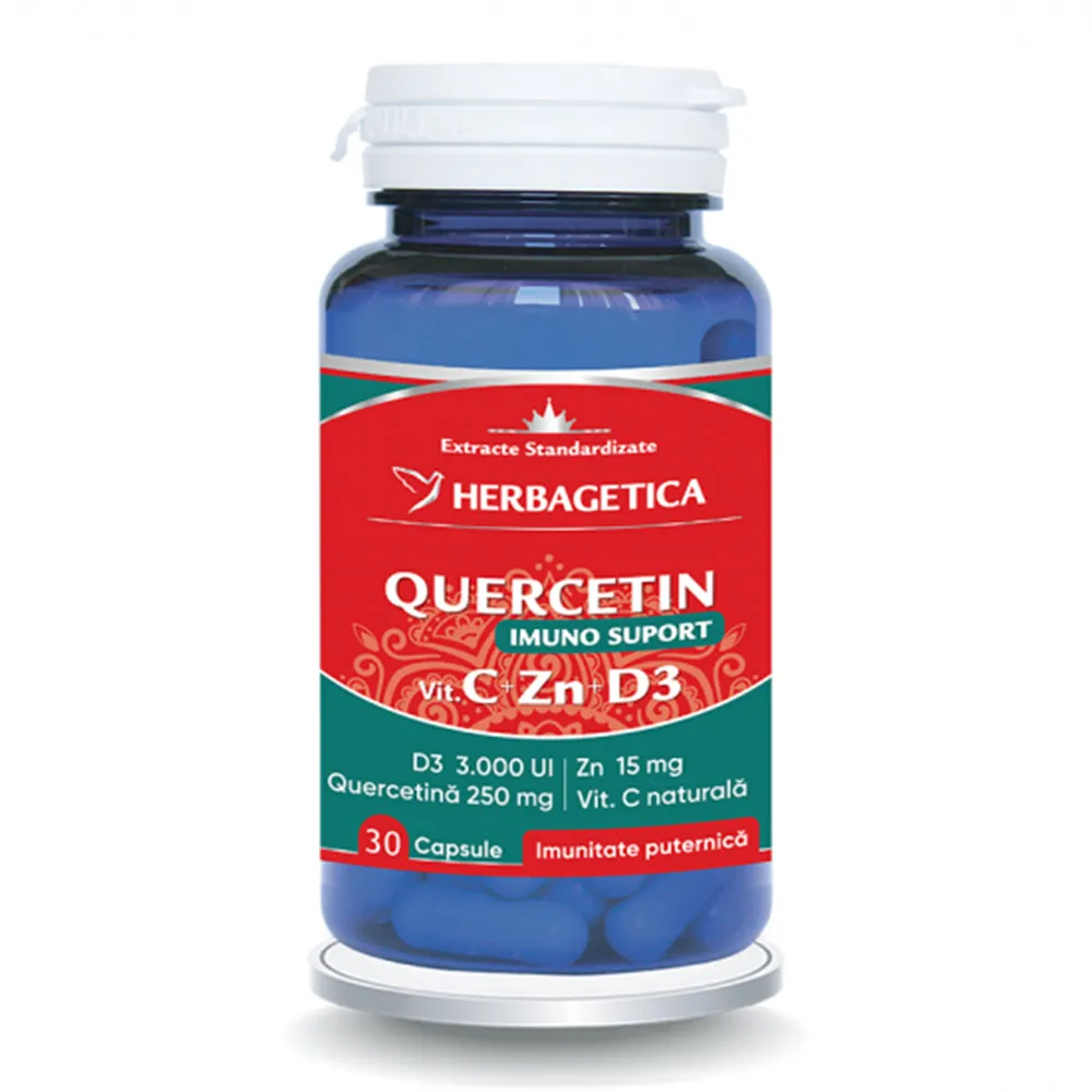 Quercetin Imuno Suport, 30 capsule, Herbagetica