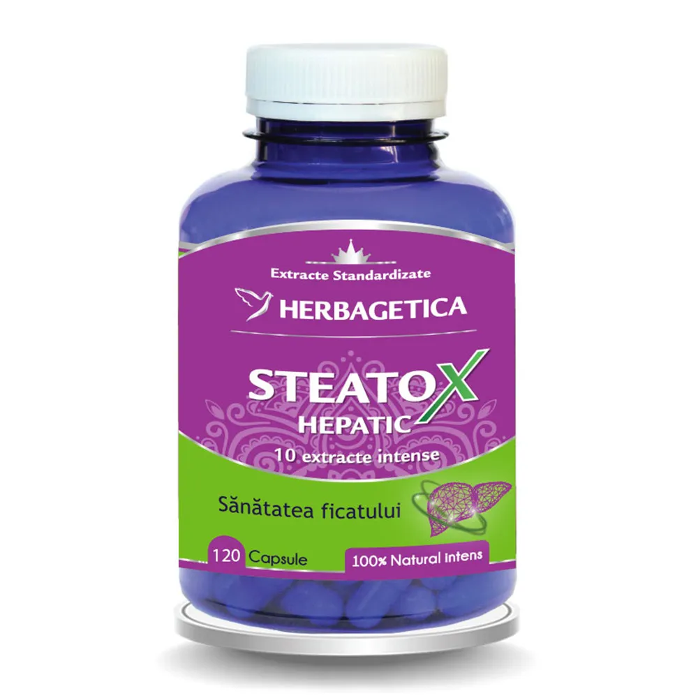 Steatox Hepatic, 120 capsule, Herbagetica