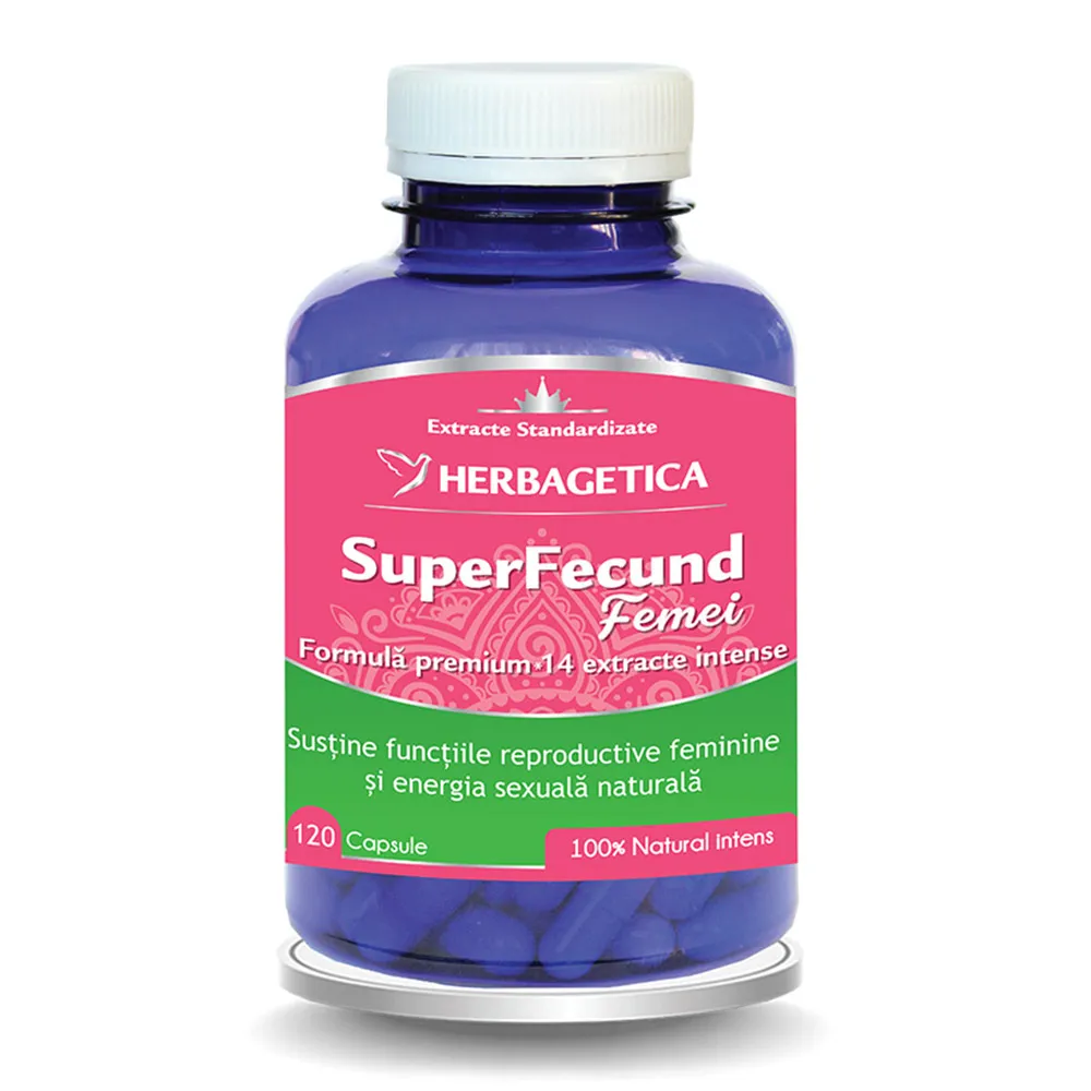 Super Fecund Femei, 120 capsule, Herbagetica