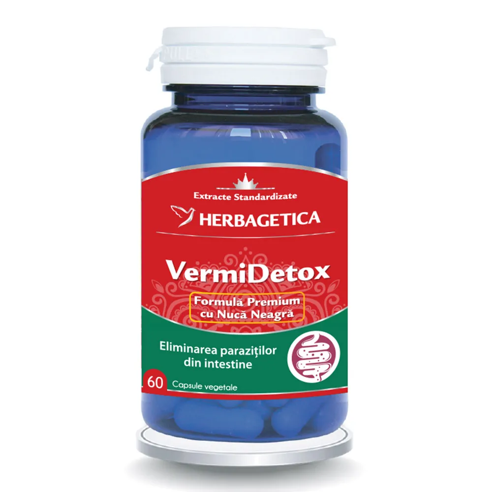 VermiDetox, 60 capsule, Herbagetica