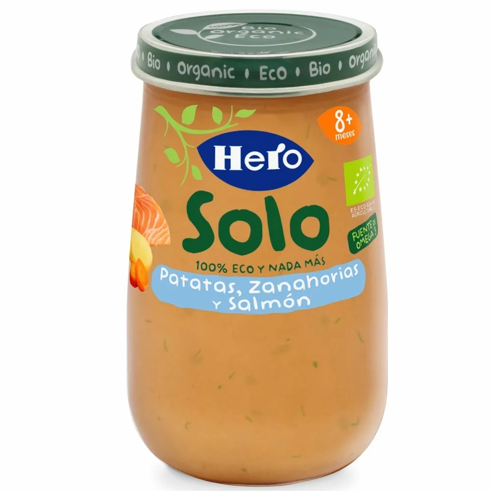 Hero Baby Solo Cartofi, Somon, Morcovi +8 luni x 190 g