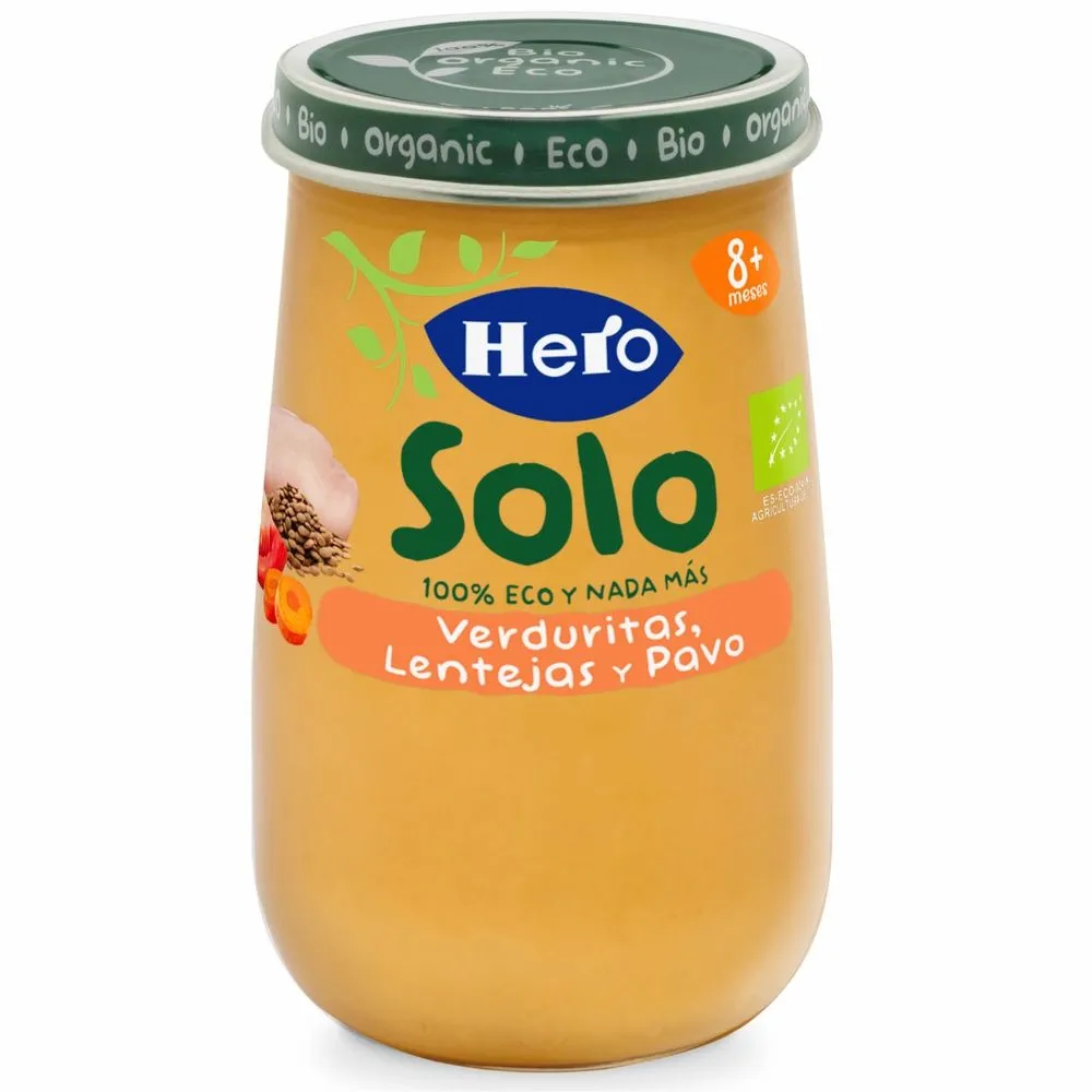 Hero Baby Solo Legume, Curcan, Linte +8 luni, x 190 g