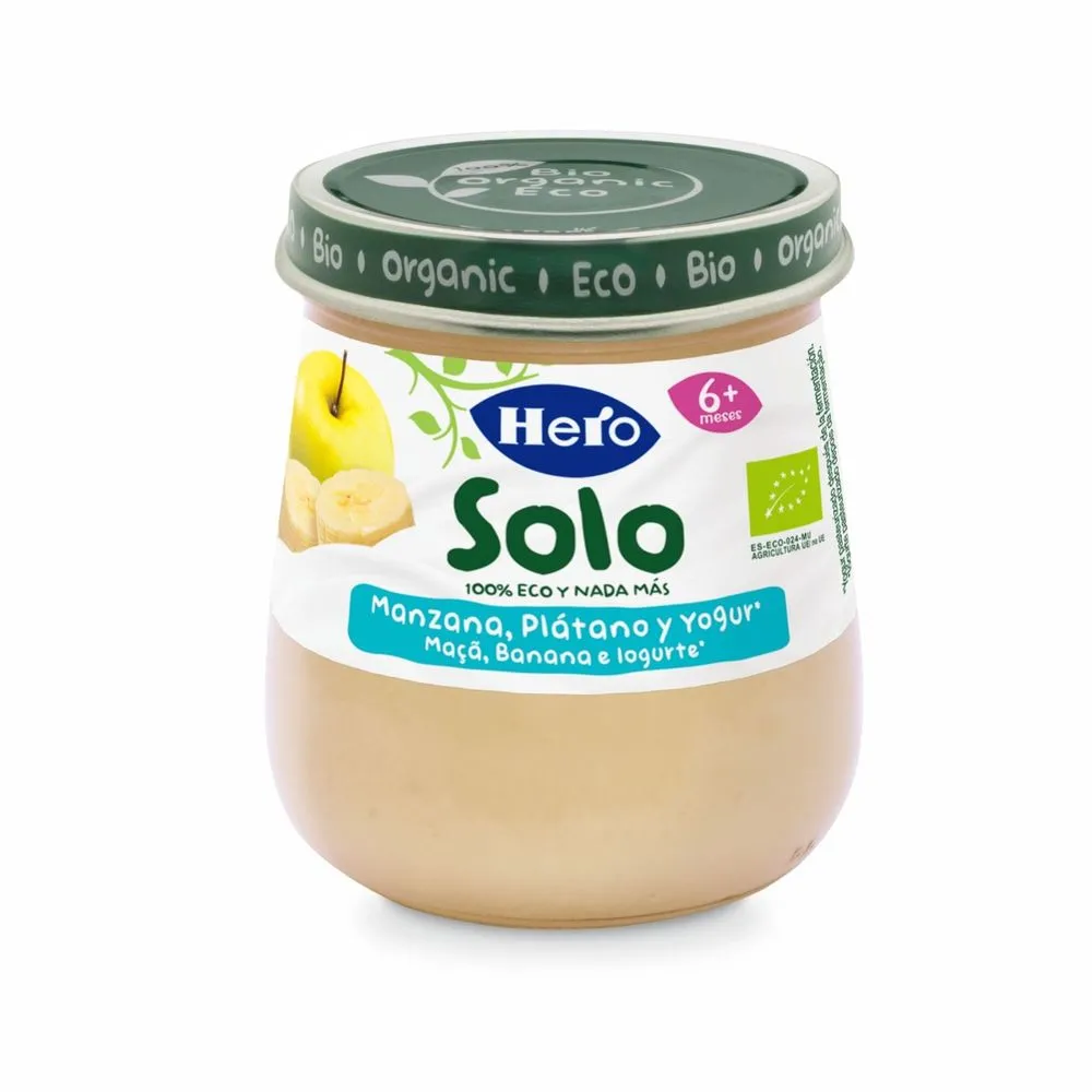 Hero Baby Solo Piure cu Iaurt, Mere si Banane +6 luni x 120 g