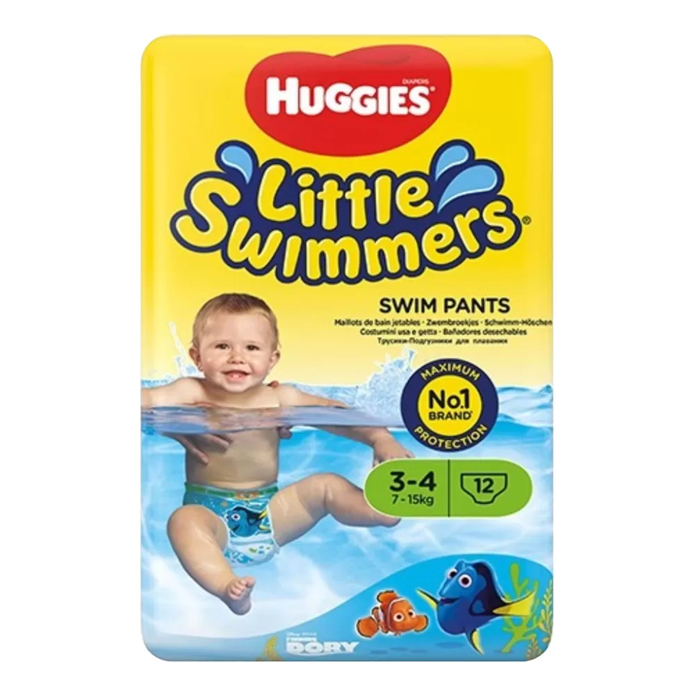 Huggies Little Swimmers Nr 3-4 (7-15 Kg) Scutece Chilotel pentru Apa x 12