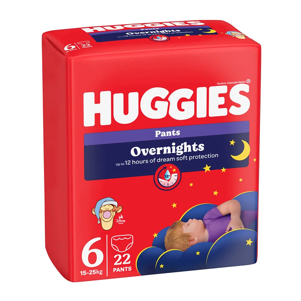 Chilotei de noapte Elite Soft Overnights Nr.6, 15-25 kg, 22 bucati, Huggies