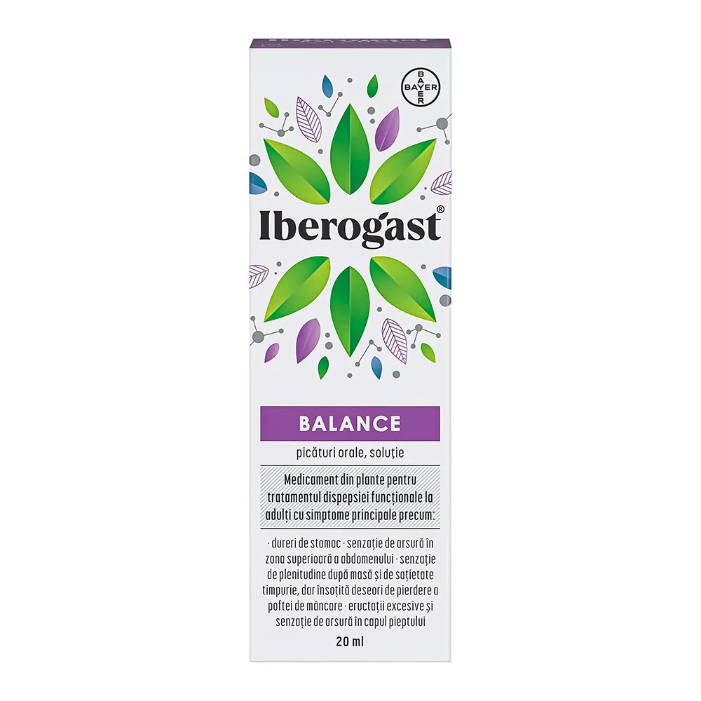 Iberogast Balance, picatui orale - solutie, 20 ml, Bayer