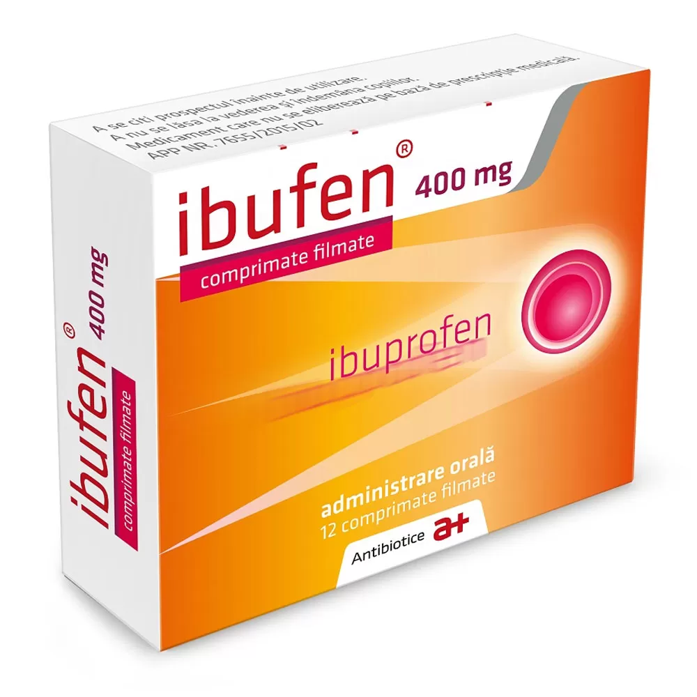 Ibufen, 400 mg, 12 comprimate filmate, Antibiotice SA
