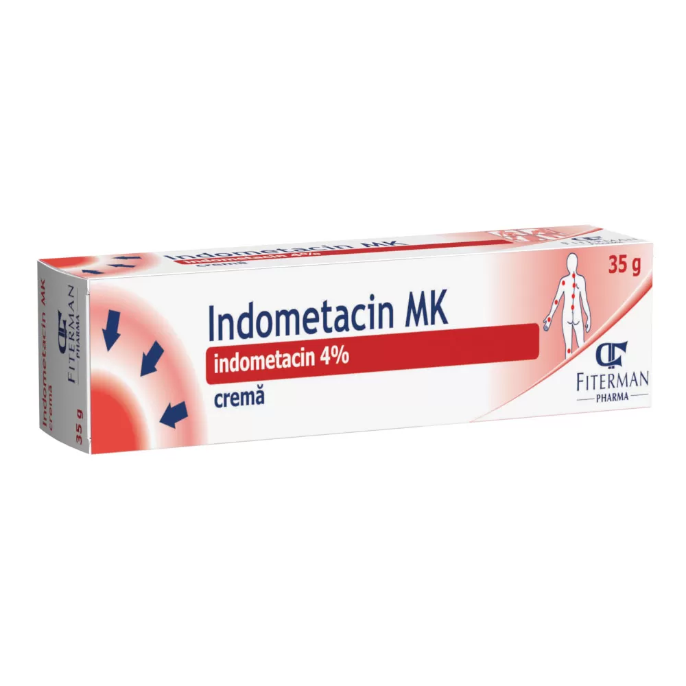 Indometacin crema, 40 mg/g, 35 g, Fiterman