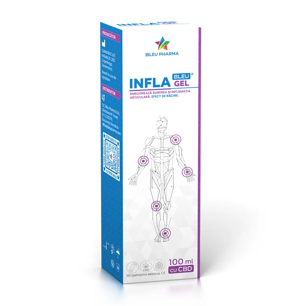 Gel pentru dureri articulare Infla Bleu, 100 ml, Blue Pharma
