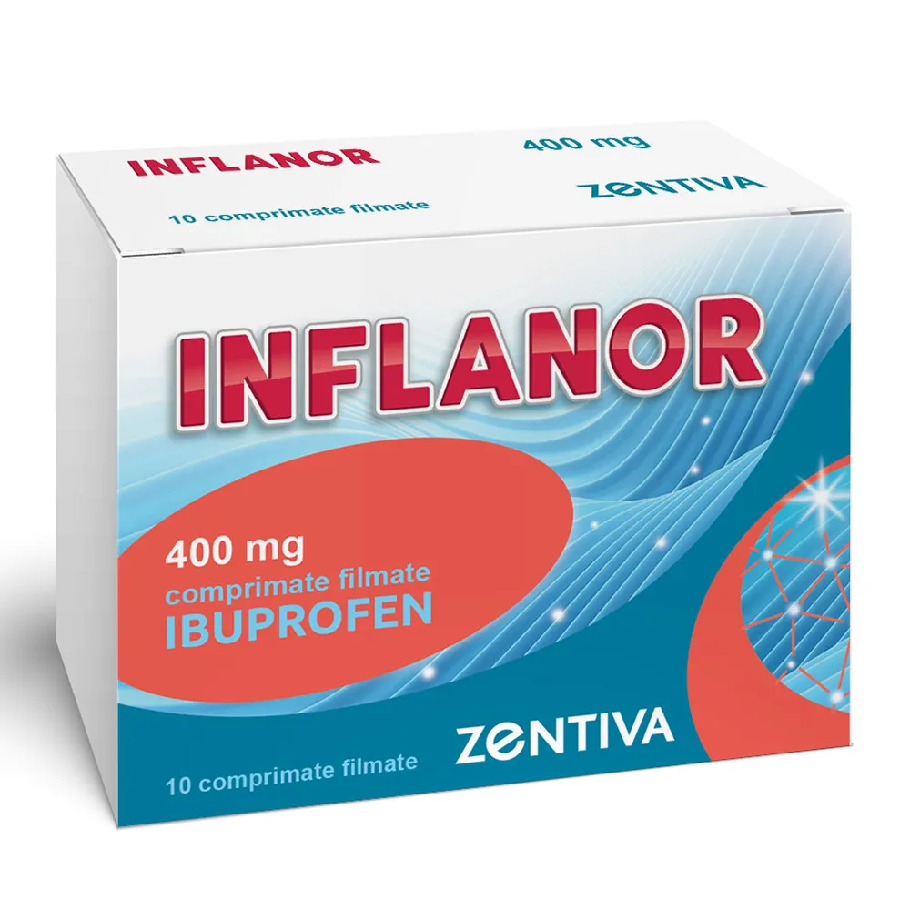 Inflanor, 400 mg, 10 comprimate filmate, Zentiva