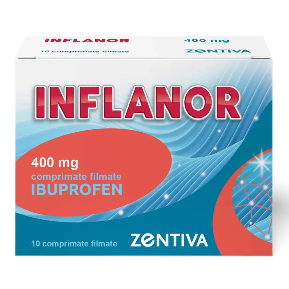Inflanor, 400 mg, 10 comprimate filmate, Zentiva