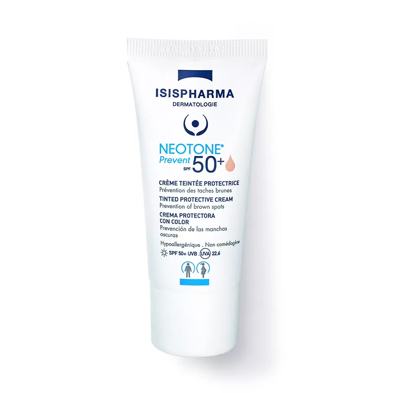 Crema nuantatoare protectoare Neotone Prevent SPF50+, 30ml, Isis Pharma