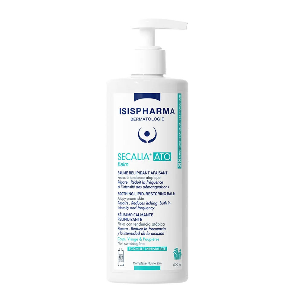 Balsam fluid calmant, relipidant cu absorbtie rapida pentru piele atopica Secalia ATO Balm, 400 ml, IsisPharma