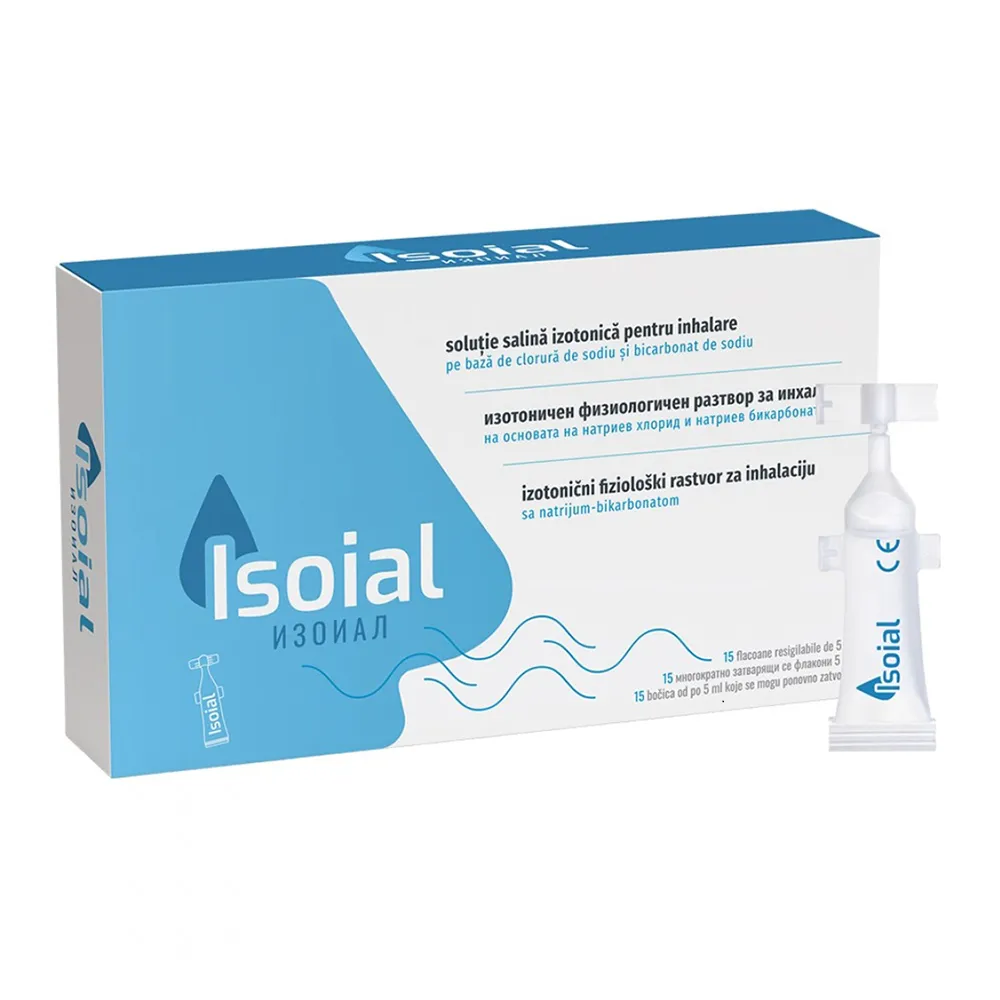 Solutie salina Isoial 5ml, 15 fiole, NaturPharma
