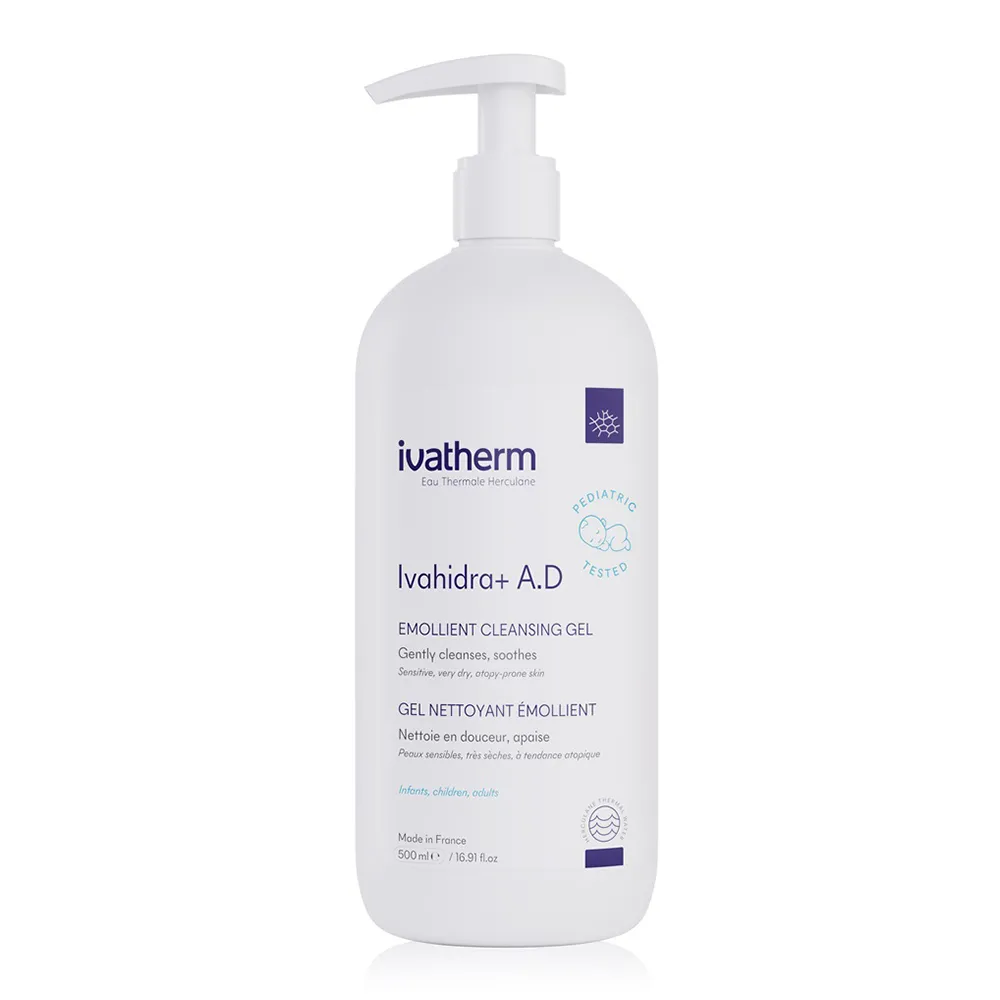 Gel Spalare Emolient Ivahidra+ A.D, 500ml, Ivatherm