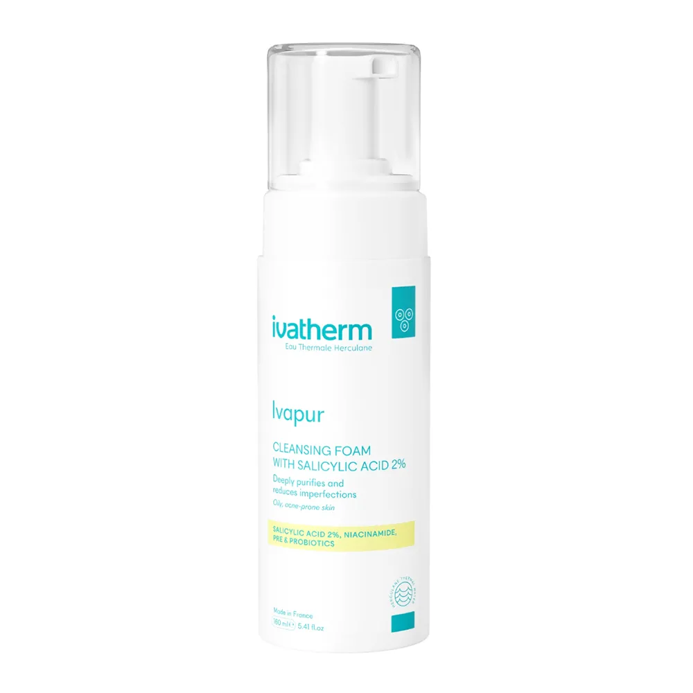 Spuma de Curatare cu Acid Salicilic 2% Ivapur, 160ml, Ivatherm