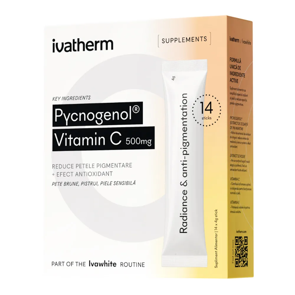 Pycnogenol Vitamin C 500mg, 14 plicuri, Ivatherm