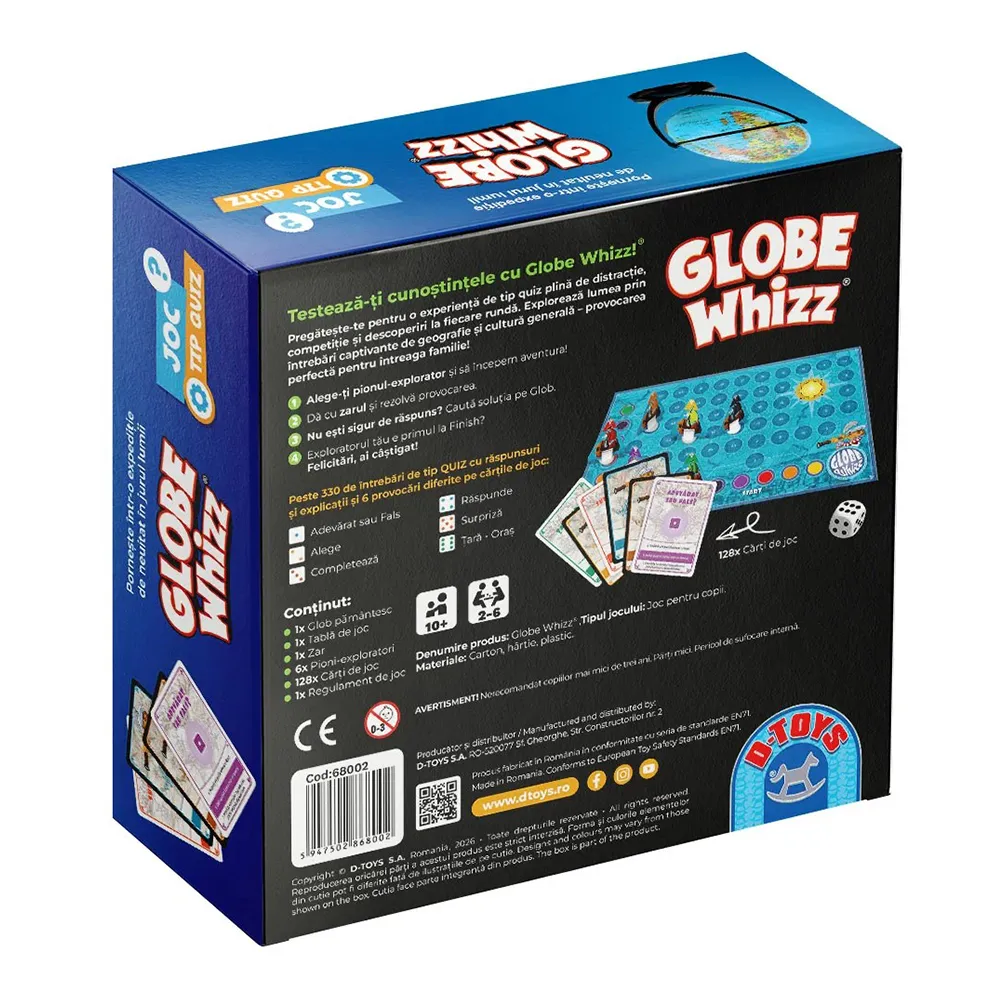 Joc Educativ Globe Whizz de tip Quiz - D-Toys