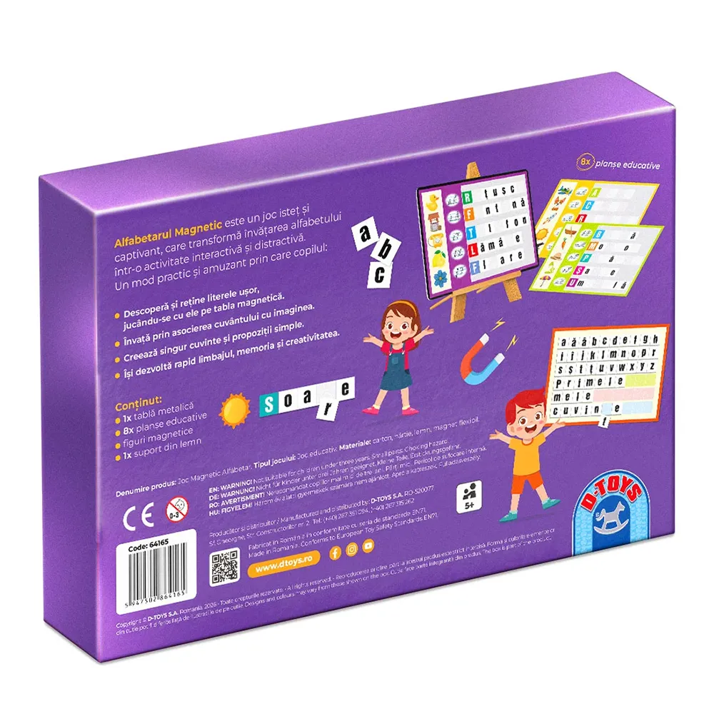 Joc Magnetic Alfabetar cu Tabla -D-Toys