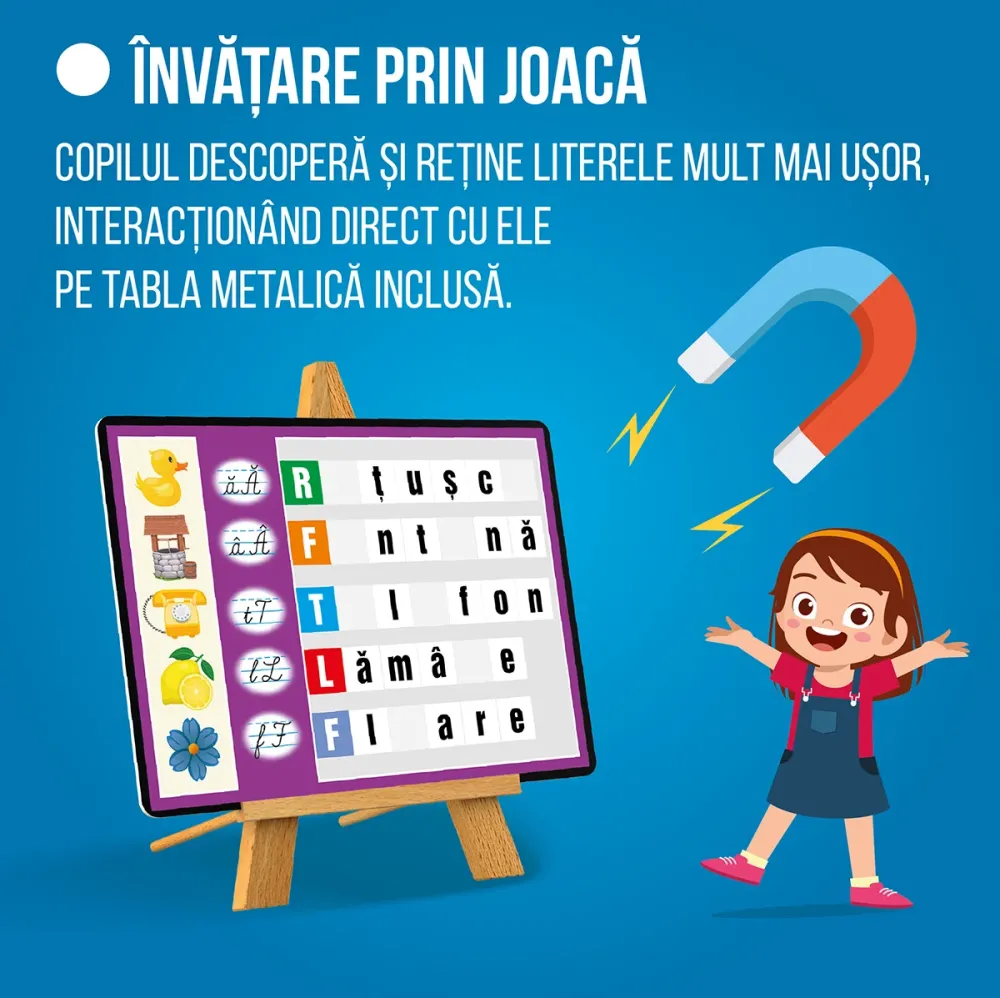 Joc Magnetic Alfabetar cu Tabla -D-Toys