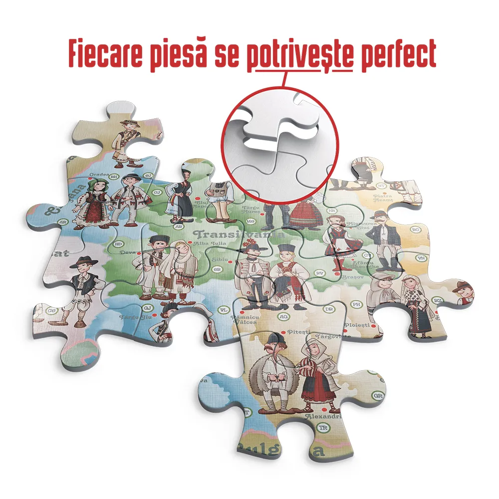 Joc Puzzle Costume Traditionale, 240 piese - D-Toys