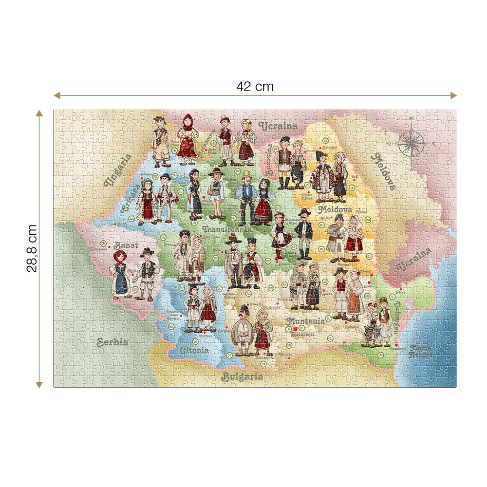 Joc Puzzle Costume Traditionale, 240 piese - D-Toys