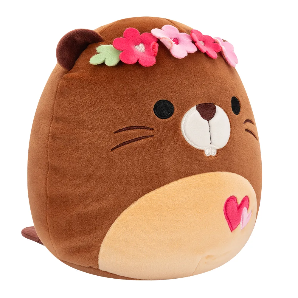 Jucarie de Plus Castorul Chip cu Inimioare 19cm - Squishmallows