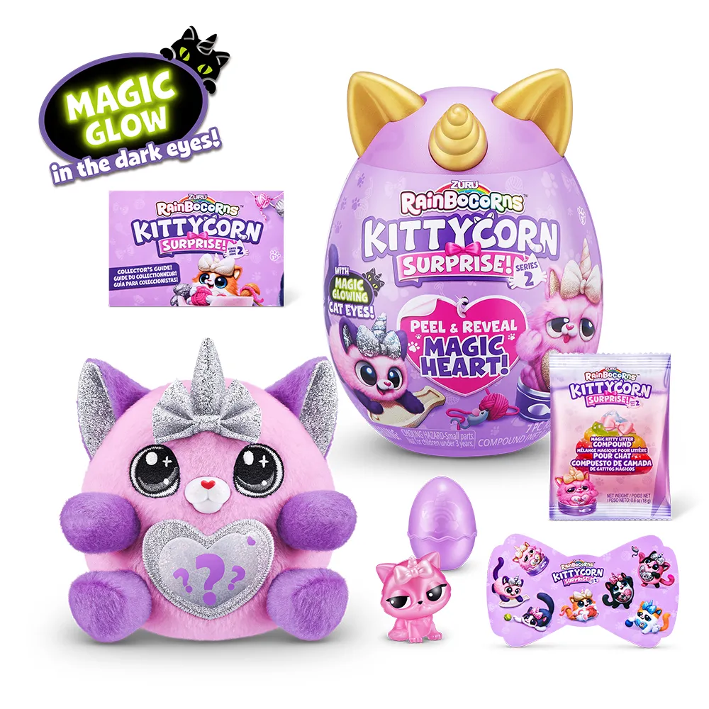 Jucarie de Plus KittyCorn Surprise S2 Pisicuta +3 ani - Rainbocorns