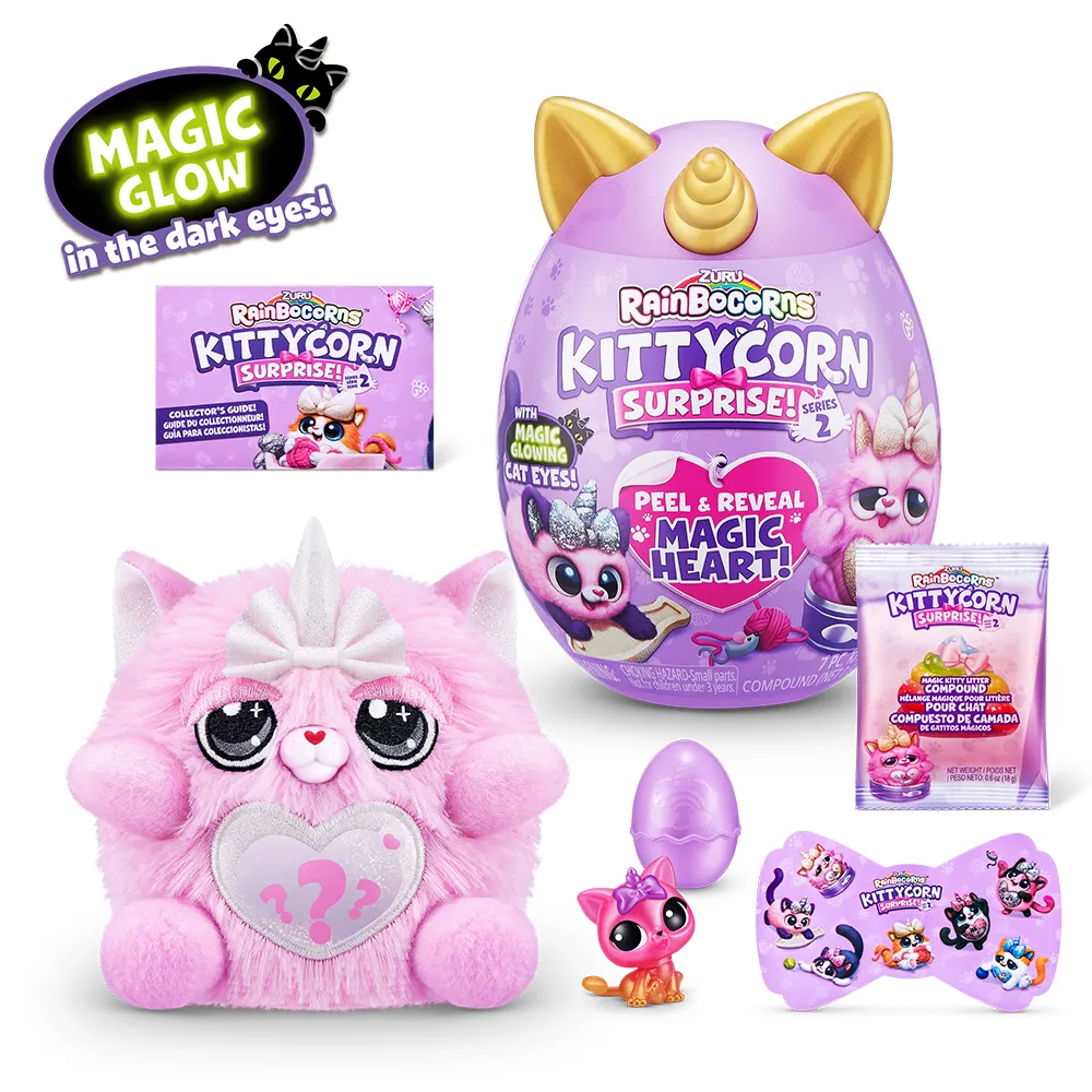 Jucarie de Plus KittyCorn Surprise S2 Pisicuta +3 ani - Rainbocorns