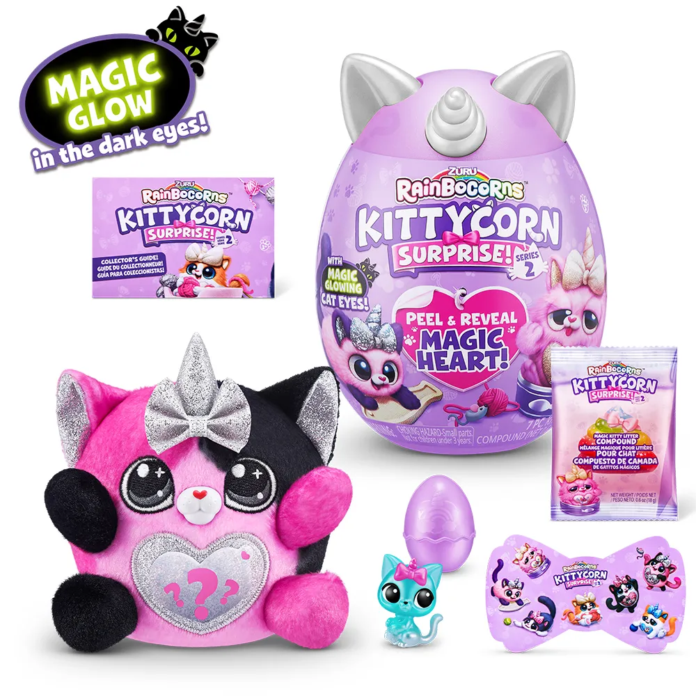 Jucarie de Plus KittyCorn Surprise S2 Pisicuta +3 ani - Rainbocorns