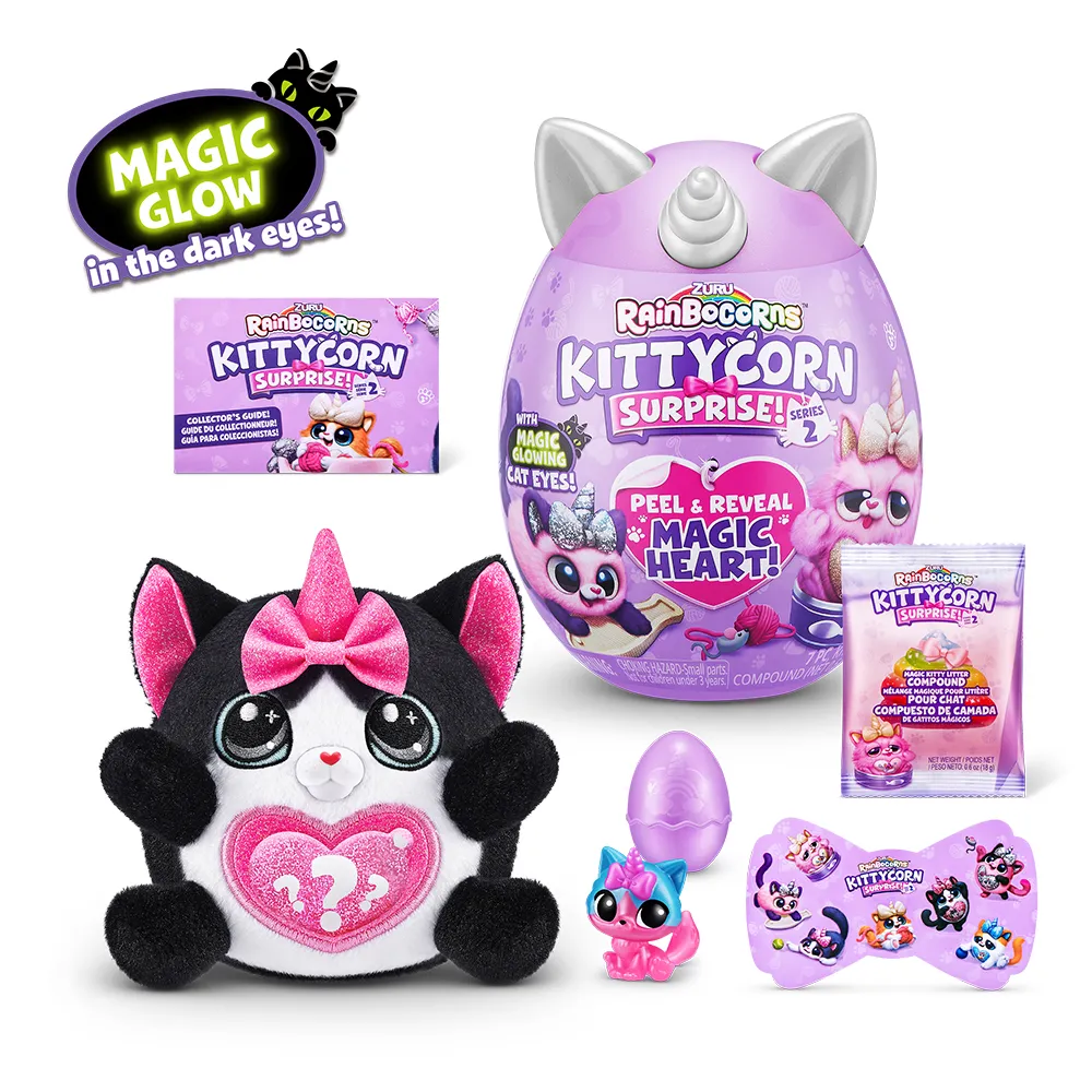 Jucarie de Plus KittyCorn Surprise S2 Pisicuta +3 ani - Rainbocorns
