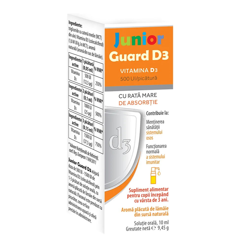 Solutie Orala Junior Guard Vitamina D3, 10ml