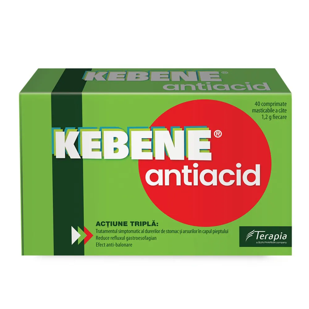 Kebene Antiacid, 40 comprimate masticabile, Terapia