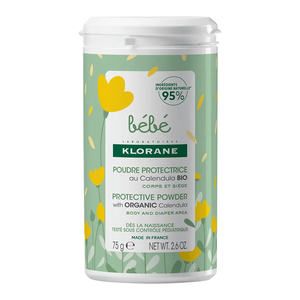 Pudra protectoare pentru bebelusi, 75 g, Klorane Bebe