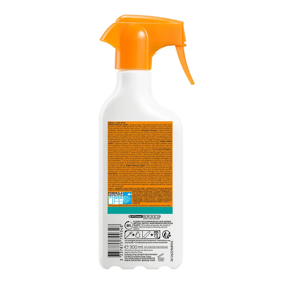 Spray Family SPF50+ Anthelios, 300ml, La Roche Posay