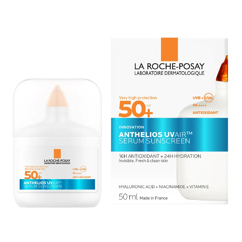 Serum de fata cu protectie solara SPF 50+ Anthelios UVAir, 50 ml, La Roche-Posay