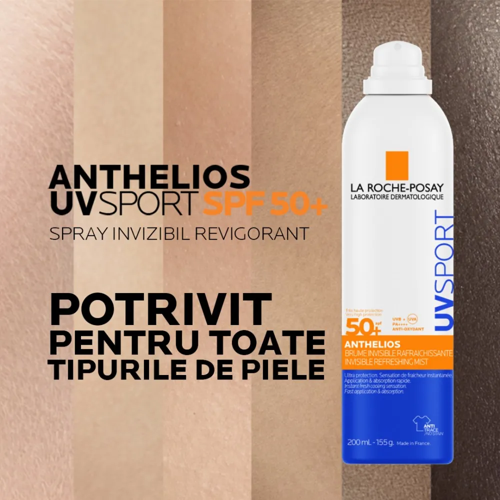 Spray Invizibil SPF50 Anthelios UV Sport, 200ml, La Roche Posay